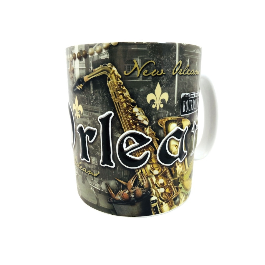 New Orleans Molded Brown Mug