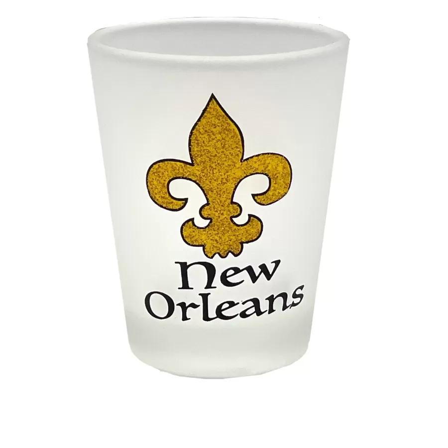 Fleur de Lis Glitter Frosted Shot