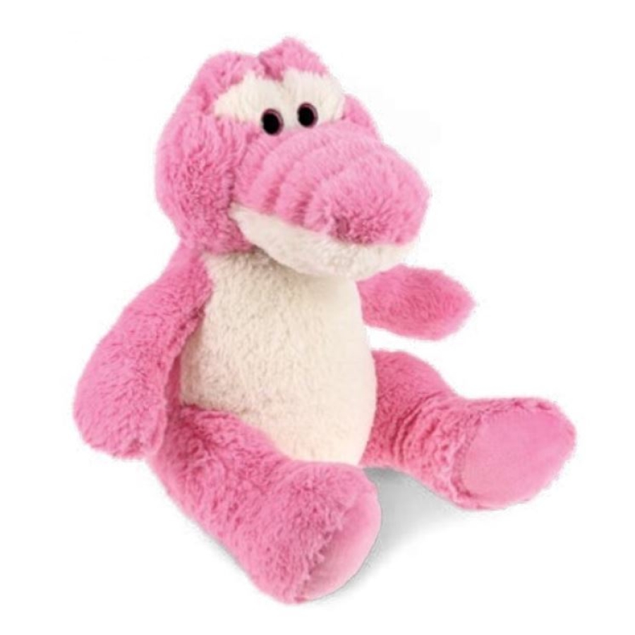 Plush Pink Sitting Alligator