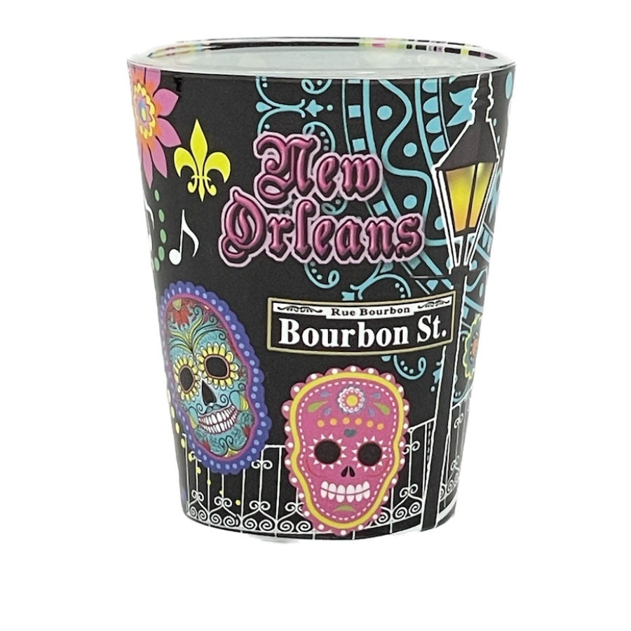Sugar Skull Shot Glass