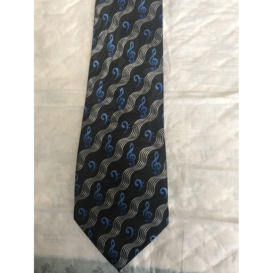 Treble and Bass Cleff with Waves Tie